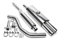 TA Technix Auspuffanlage 2X76Mm, GeböRdelt, VW Polo 86C, 86-94