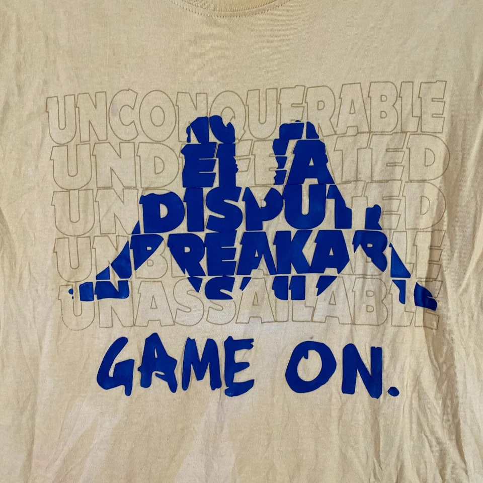 Vintage Kappa Shirt Mens Large Yellow Blue Spell Out Tee Game On Y2K 2000s Adult - image 3 of 4