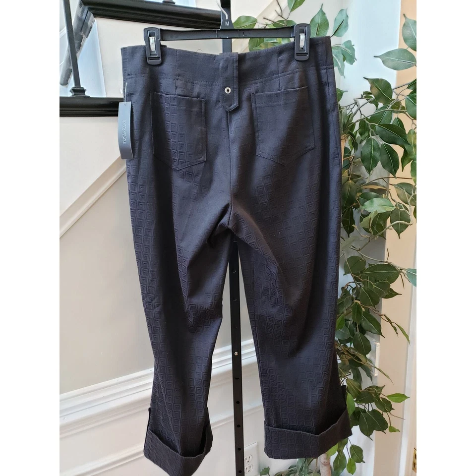 Pantalones de hipnotizado para mujer 10 negros de algodón texturizado con bolsillos elásticos con puños Foto 4 de 4