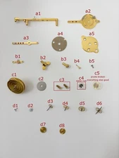 Jaeger LeCoultre Cal 210 Clock Movement For Parts Balance Fork Key Knob Barrel