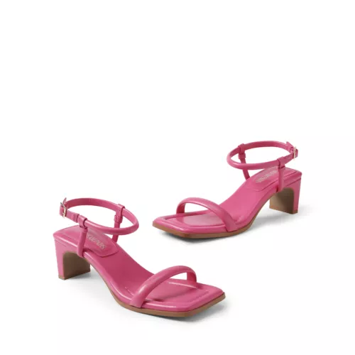 Damen-Sandalen Knöchelriemen offene Zehenpartie niedriger klobiger Absatz Hochzeit Party eleganter Absatz - Bild 21 von 35