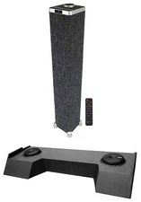 Memphis MJME19RAM8D1 V2 8" Subs+Enclosure Fits 19 & Up RAM Crew Cab+Home Speaker