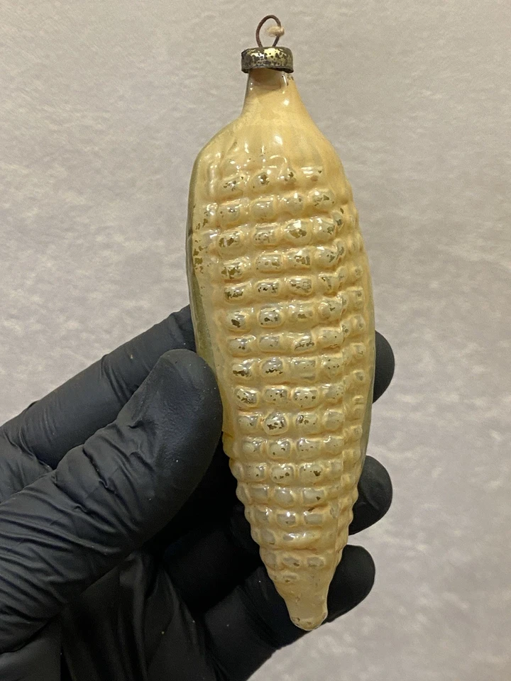 9 pcs Vintage Soviet Union Rare XMAS Decor CHRISTMAS Glass Ornament USSR, 25/65 - Image 2 of 4