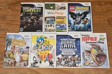 Nintendo Wii Game Bundle Lot of 7 LEGO Batman TMNT Wii Play De Blob Tested
