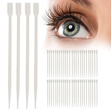 50pcs Double Head Eyelash Perming Applicator Plastic Eye Lash Curling