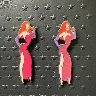 Jessica Rabbit Twirling Hair Disney Pin PROTO SILVER METAL GLITTER DRESS 21984