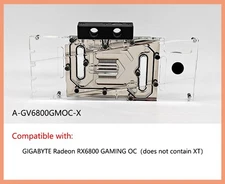 Granzon A-GV6800GMOC-X GPU Water Block Use For Gigabyte Radeon RX6800 Gaming OC