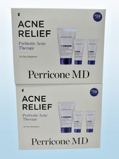 PERRICONE MD ACNE RELIEF PREBIOTIC ACNE THERAPY 30-DAY REGIMEN BOXED LOT OF 2