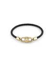 Philipp Plein Men's Bracelet Stainless Steel Gold Leather PLEIN EDGE PJPEA25BL