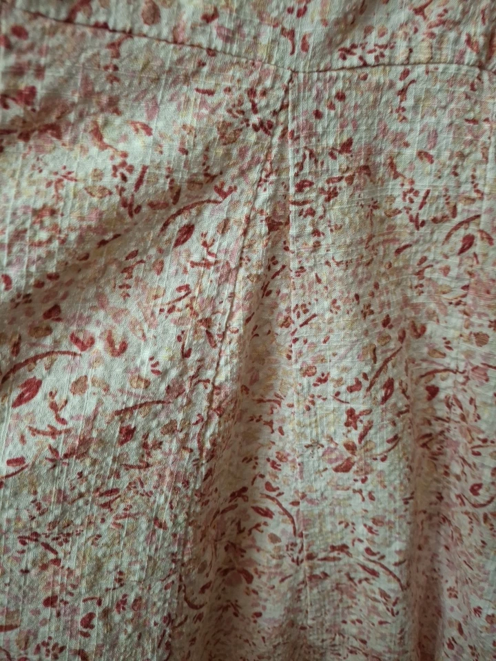 H&M Gorgeous Dress Womens Size L Pinks, Reds, Tan And White 3/4 Sleeve - Image 2 of 4