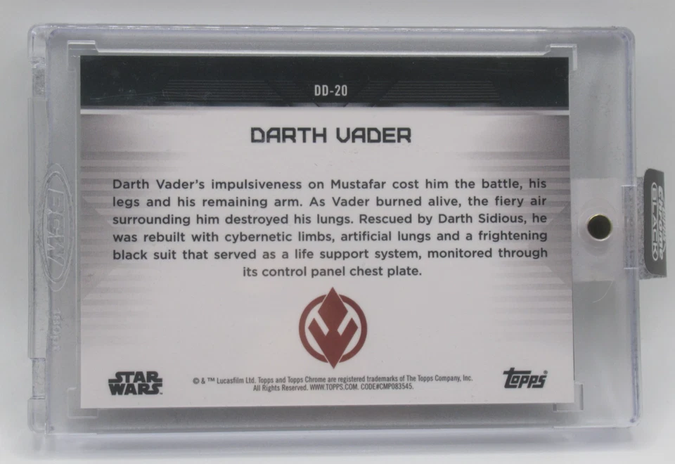 2024 Topps Star Wars Chrome Black Darth Vader Depths of the Dark Side SSP Case - Image 2 of 3