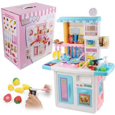 33'' Chef Play Kitchen for Kids - Realistic Sounds, Lights & Accessories