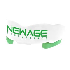 New Age Performance Sports Mouthguard, Low Profile Design, White/Lime