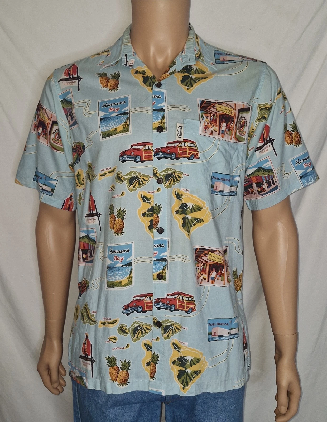 American Made Hawaiian Shirt Oversized Size Small