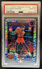 2019-20 Panini Hoops Premium Stock De Andre Hunter RC Prizm Pulsar #299 PSA 10