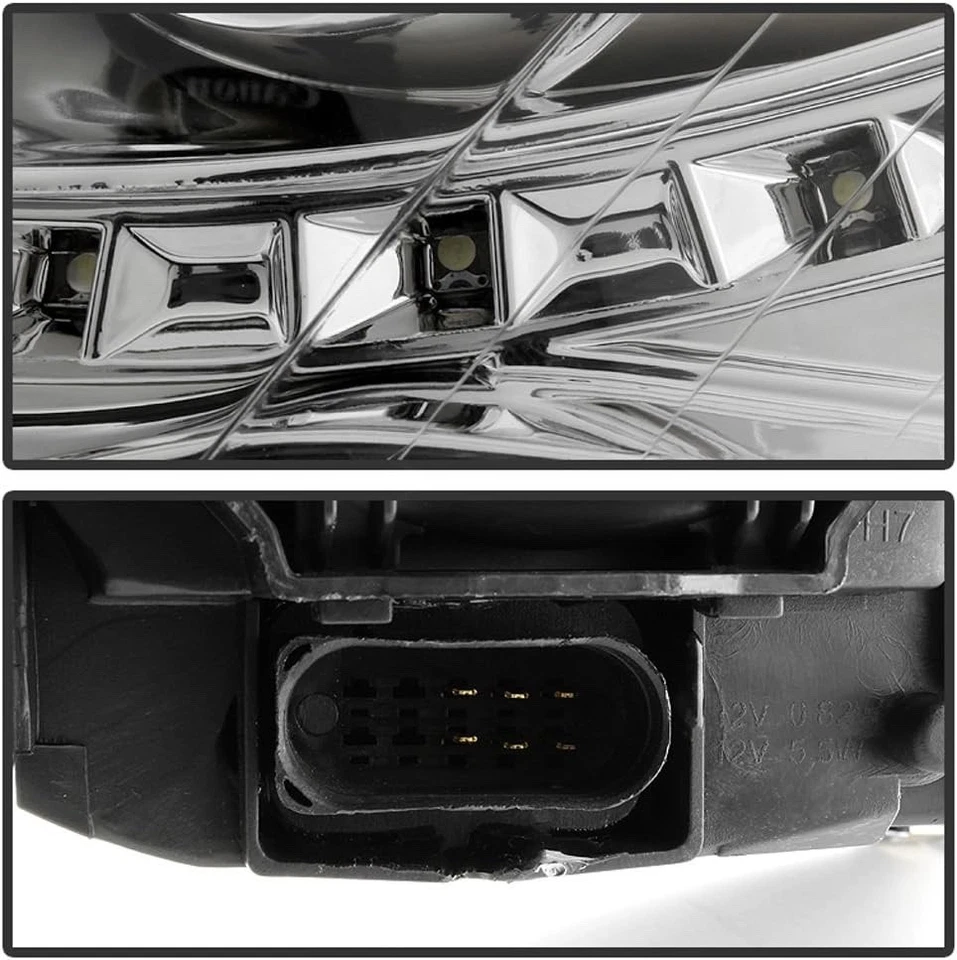 适用于 2006 - 2008 奥迪 A4 S4 B7 SMD LED DRL 卤素型投影仪前灯 — 第 4/4 张图片