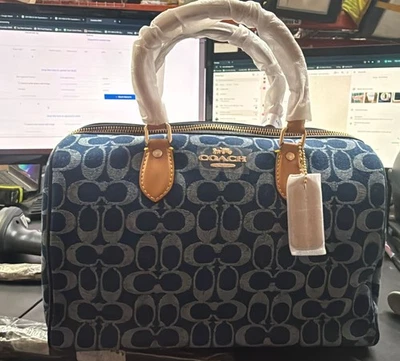 Coach Blue Signature Handbag for sale - eBay