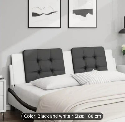 Leather Headboard Cushion Pillow Backrest Cover For Bed 180 cm