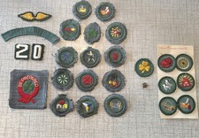 Vintage Girl Scout Cut Badges From Uniform Patches  West Hartford CT 1940s-50s