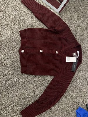 NWT Prettygarden Casual Womens Cardigan Button Sweater Small Red Long Sleeve