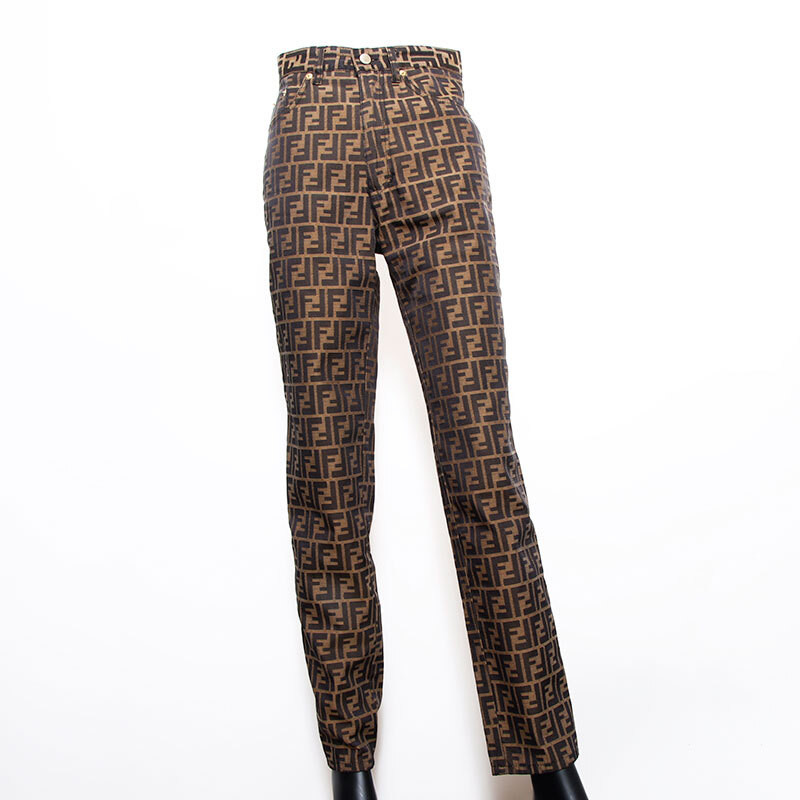 Vintage OG FENDI Leopardフェンディー 豹柄 7部丈パンツ 90s Vintage Fendi Leopard Print Jeans Pants Mid Rise Tapered