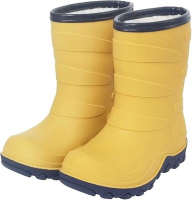 Kids Winter Rain Boots, Insulated Warm Snow Boots, 11 Little Kid Yellow