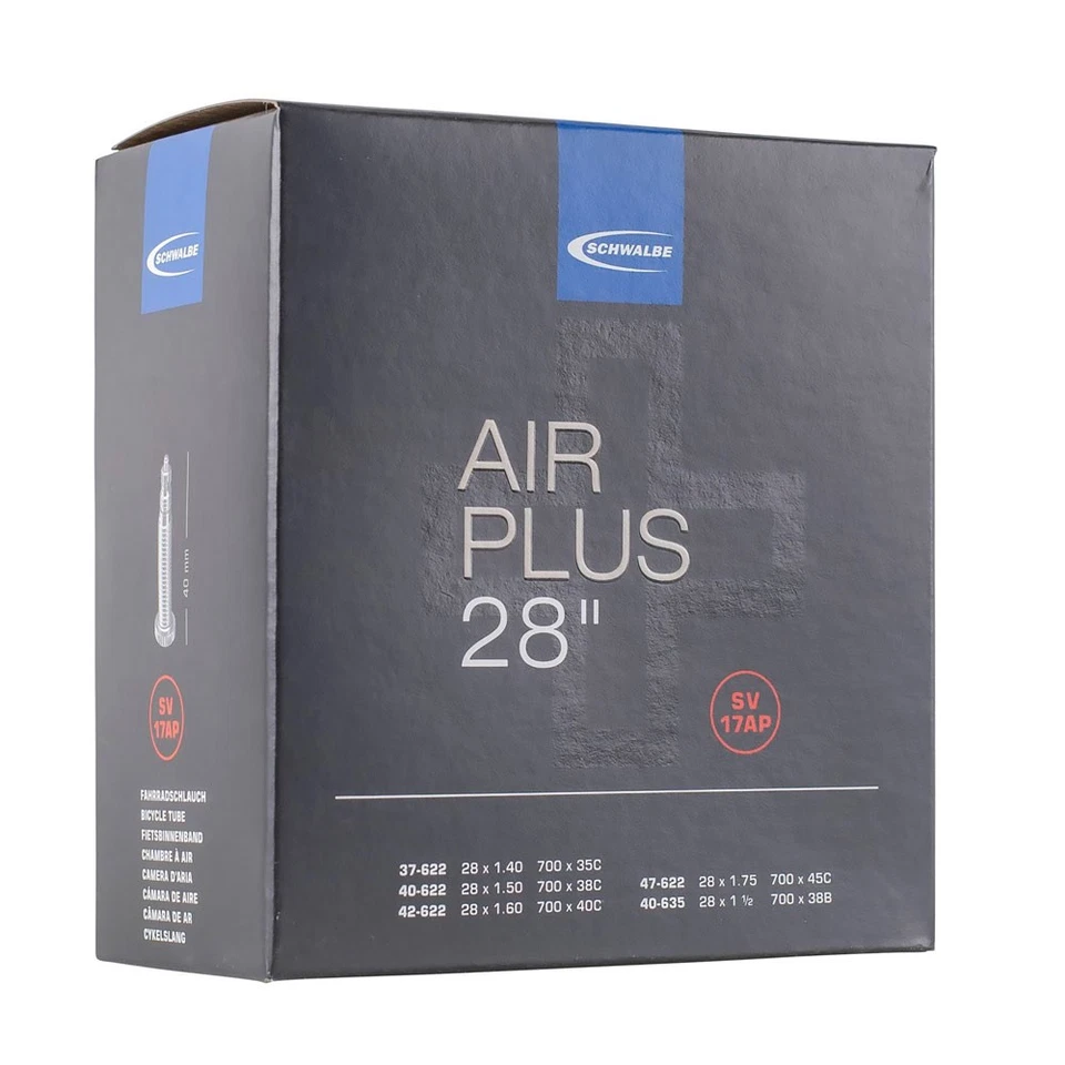 Schwalbe Chambre à air SV 17AP (Air Plus) - 28" (37/47-622/635) Noir - Photo 1/1