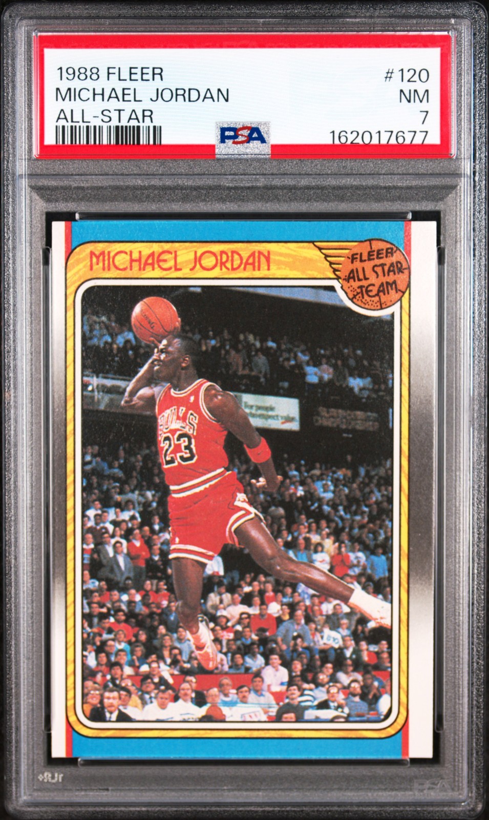1988 FLEER ALL-STAR #120 MICHAEL JORDAN PSA 7