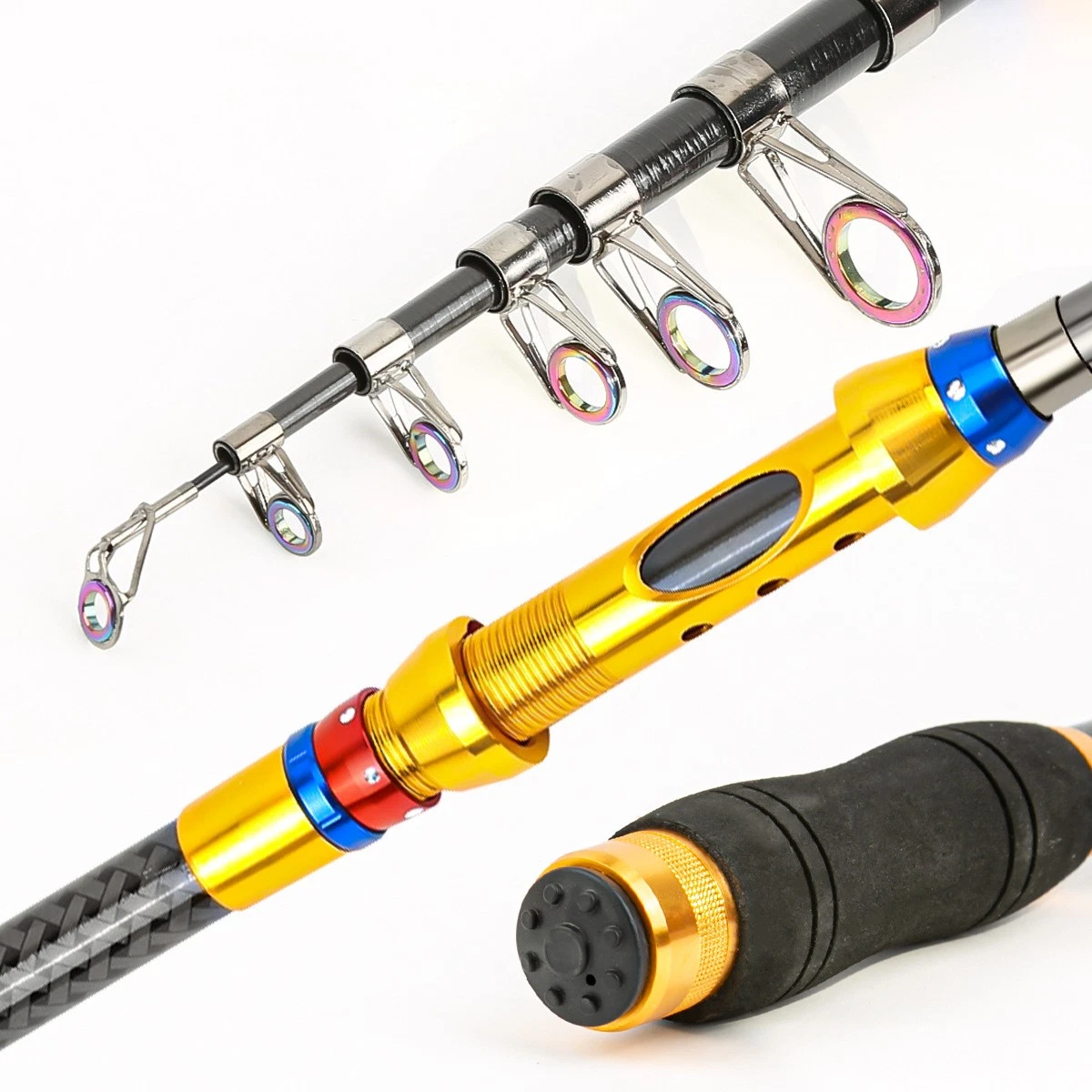 Spinning Fishing Rods Telescopic Fishing Rods Carbon Casting Poles Fast Action