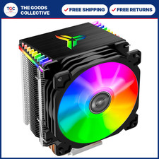 RGB CPU Air Cooler 92mm PWM Fan, 4 Heat Pipes, Easy Install, Quiet for Intel  A