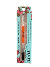 IONI Brow Duo Spoolie & Chisel Brush Dual-Ended Filling & Shaping Orange Handle