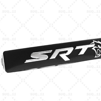 For 2015-2021 SRT Hellcat Dash Emblem Nameplate 3D Chrome Black Devilcat Badge