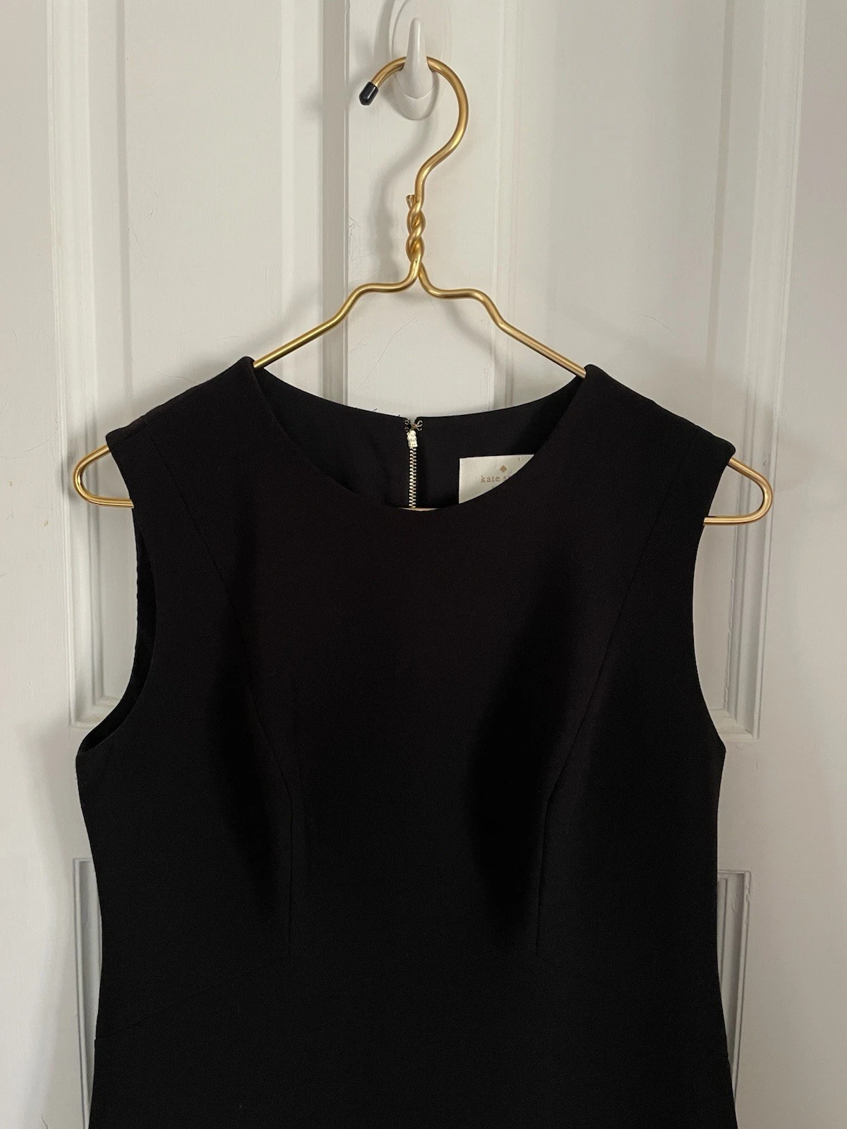 Abito nero Kate Spade cerniera oro taglia 8 NJMU4930