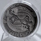 2015 1 oz .999 Silver Skullcoins Pisces zodiac #071/500 Memento Mori [WG]