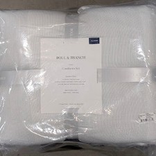 BOLL  BRANCH ORGANIC COTTON COMFORTER  SHAM SET FULL/QUEEN - WHITE/SHORE