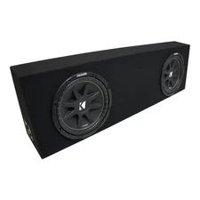 Universal Regular Cab Truck Kicker Comp C10 Dual 10" Black Sub Box - Final 2 Ohm