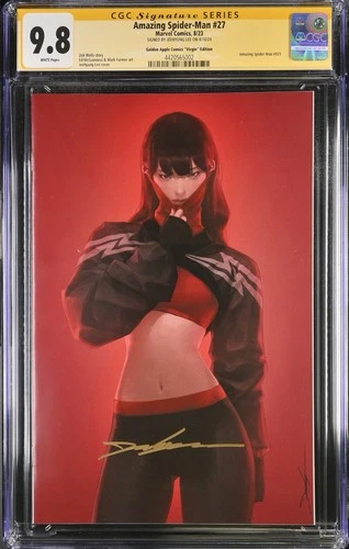 Amazing Spider-Man #27 Jeehyung Lee Silk Virgin Variant signed, CGC 9.8