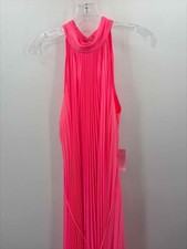 Pre-Owned Milly Pink Size 6 Pleated Maxi Sleeveless Dress