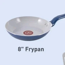 T-FAL ~ ELECTRIC BLUE ~ 8" Dia. ~ Frying Pan ~Thermo-Spot ~ Ceramic Non-Stick