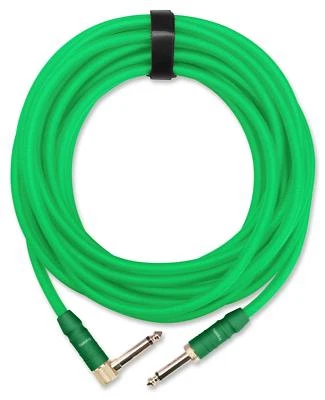 PRONOMIC 6m Profi DJ PA Winkel Klinke Instrumenten Kabel E-Gitarre Audio Cable Jack Grün