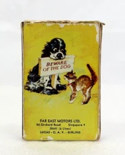 VTG Remembrance Bridge Playing Cards Redi Slip Finish Beware Of The Dog