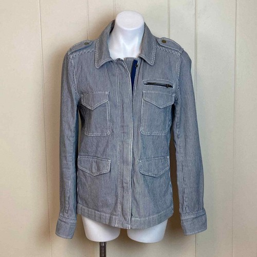 Loft Striped Utility Jacket Medium 