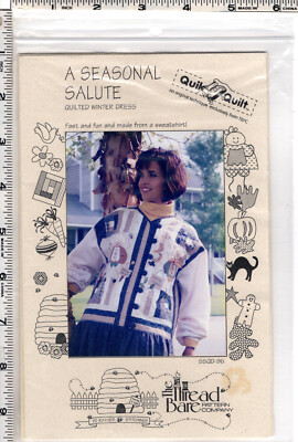 ''A Seasonal Salute'' The Thread Bare Pattern Co Quilted Winter Dress SSQD-96