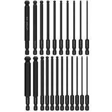 Ball End Hex Head Allen Wrench Drill Bit Set LATTOOK 22PCS Metric & SAE Ball ...