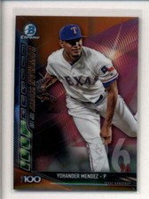 YOHANDER MENDEZ 2017 BOWMAN CHROME #BTP-96 SCOUTS UPDATES ORANGE #23/25 AK4659