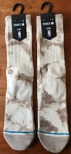 30 Stance NBA Logoman Dye Crew Socks TWO 2 PAIRS Combed Cotton Blend NWT