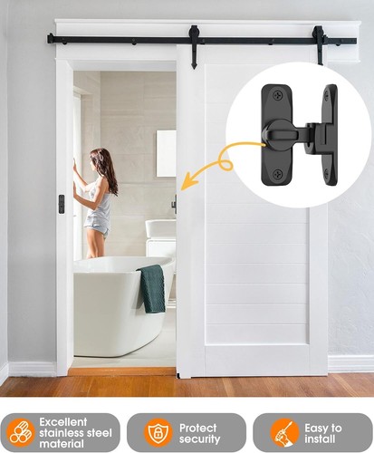 90/180 Degree Barn Door Lock Small Flip Gate Latches Hardware Door Security... - Picture 6 of 11