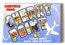 Greetings from Cherry Point North Carolina FRIDGE MAGNET travel souvenir