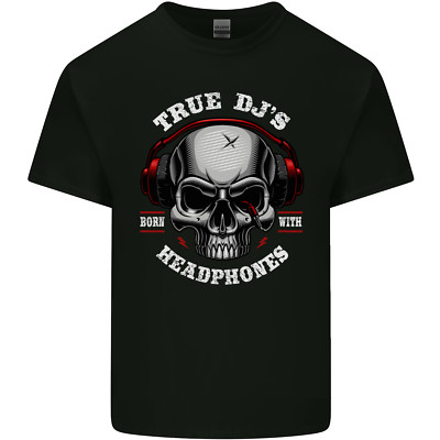 True DJ Are Born With Headphones DJing Kinder T-Shirt Kinder