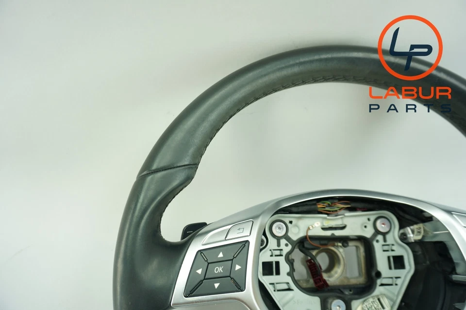 R172 12-16 Mercedes SLK Class Steering Wheel w/ Paddle Shifters Black Z5952 - Image 3 of 4